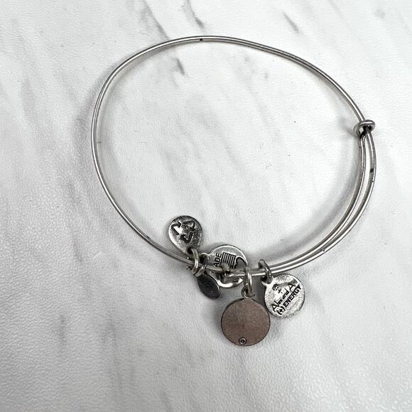 Alex and Ani (+)Energy Cursive J Initial Charm Bracelet - Picture 3 of 3